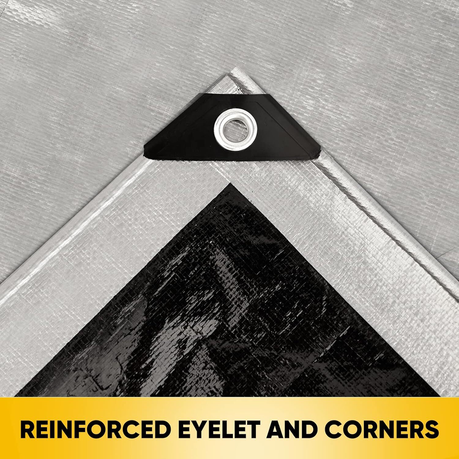 Finished Size 18Mil Heavy Duty Tarp Waterproof Canopy Cover Poly Tarpaulin Shade