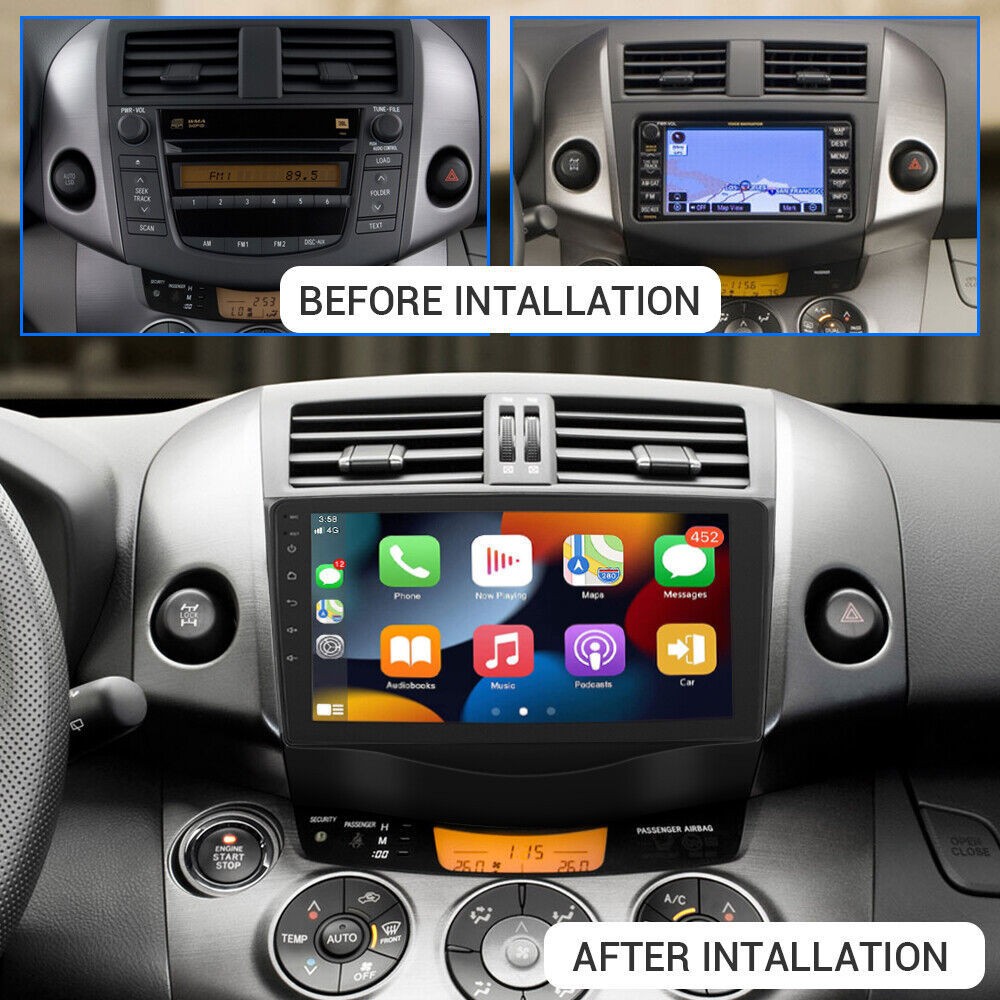 Apple Carplay For Toyota RAV4 2007-2012 Android 15 Car Stereo Radio GPS WIFI+Cam