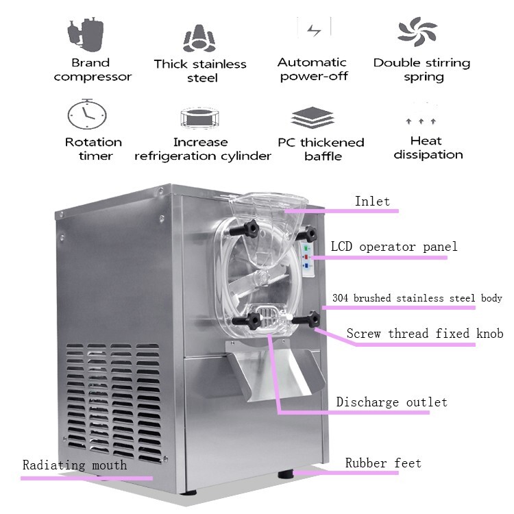 Kolice Commercial Hard Ice Cream Maker Italian Water Ice Machine