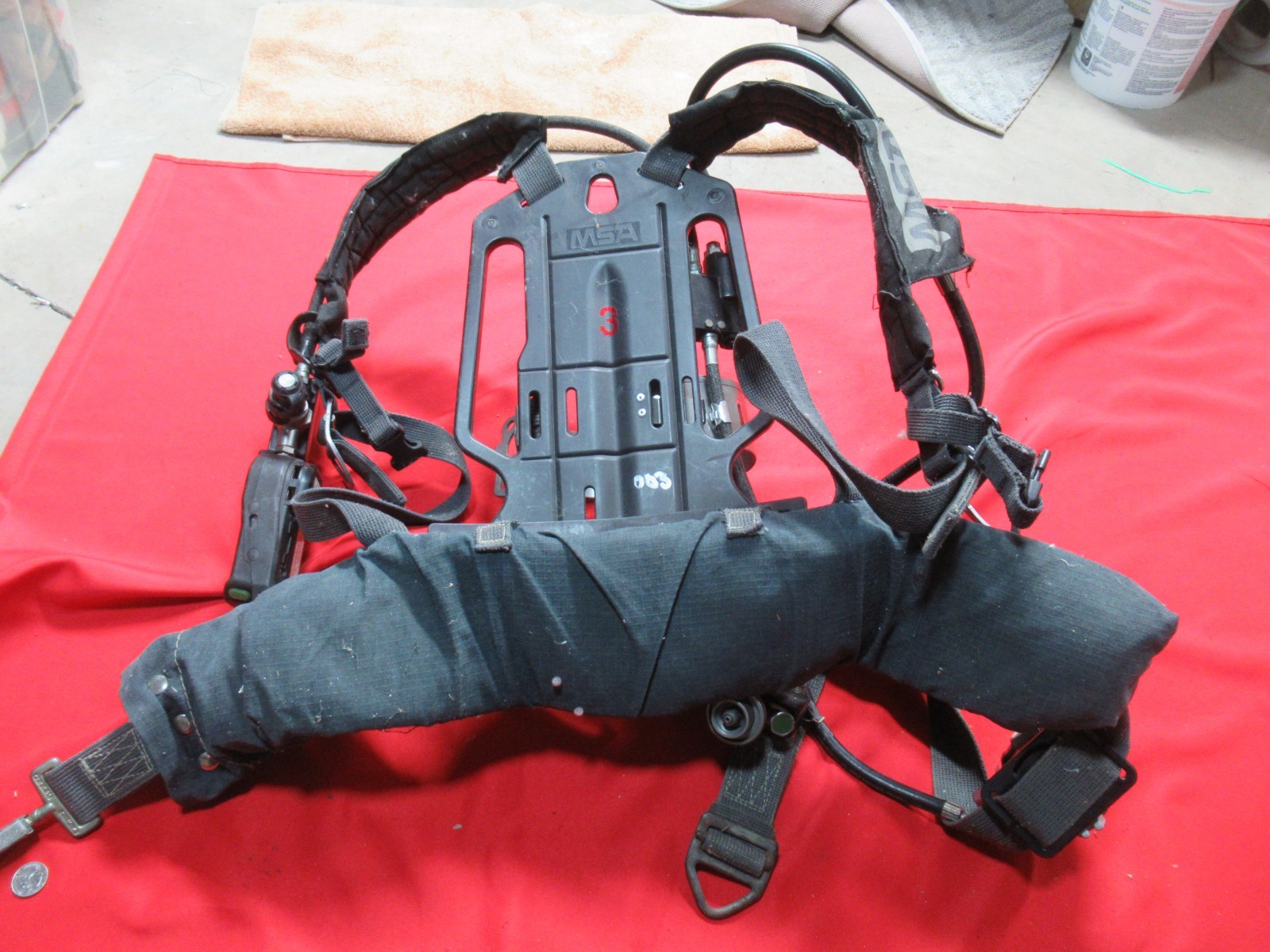 MSA Firehawk SCBA Pack Harness - 4500 PSI WITH RESCUE BELT DESCENDER REGULATOR