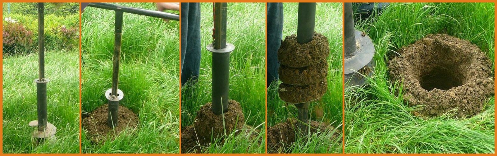 PWSAM Hand Auger Bailer with rubber flap 4 1/3 inch (110mm)