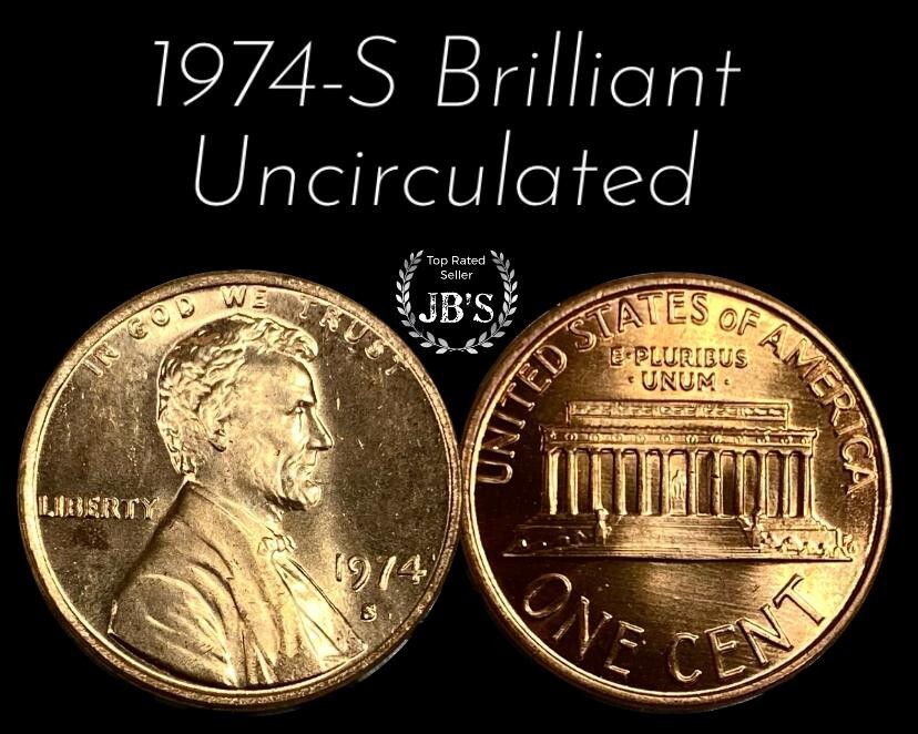 1974 S Lincoln Memorial Cent Choice Brilliant Uncirculated *JB's Coins*