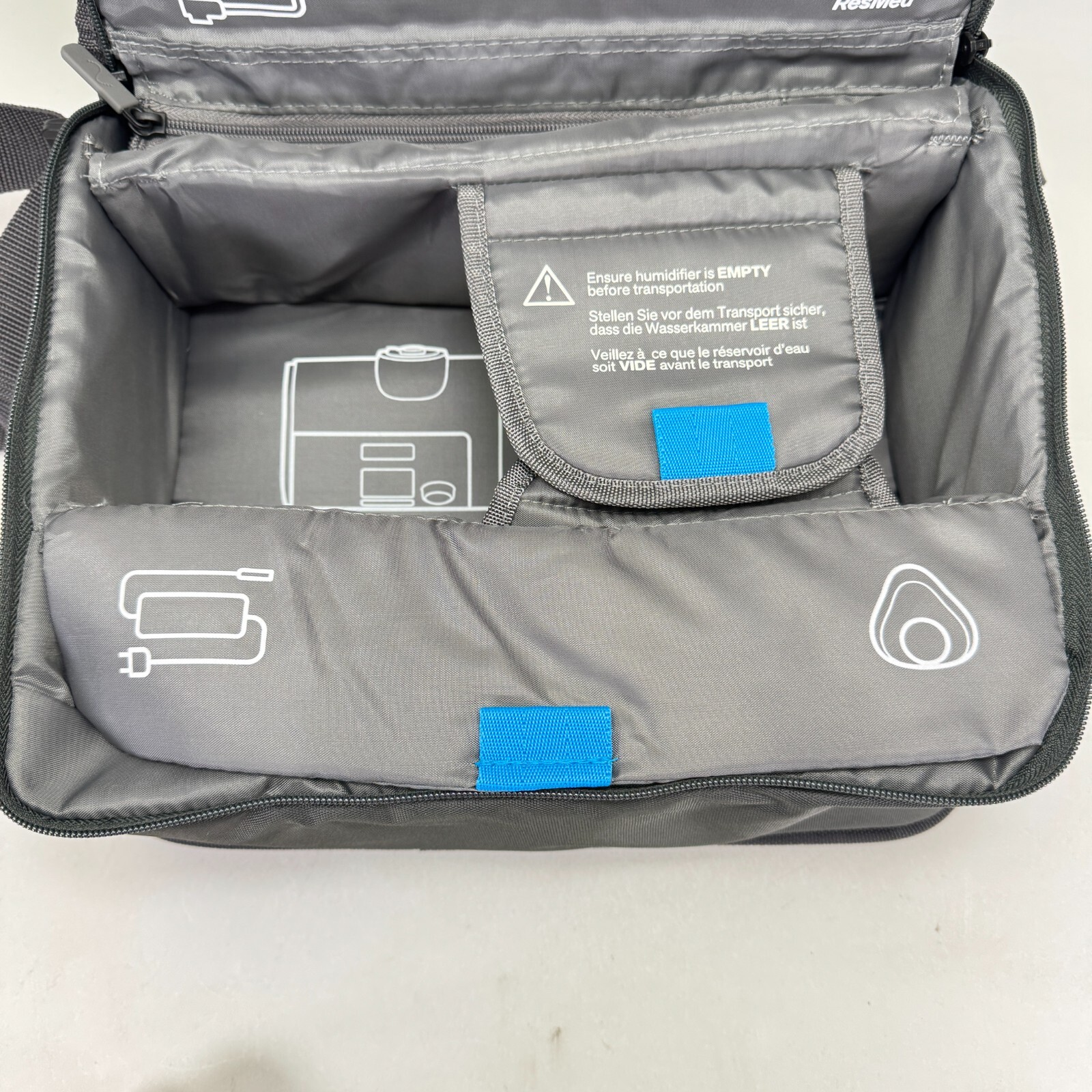 ResMed AirSense 10 CPAP Grey Travel Adjustable Shoulder Tote Carry Case ONLY