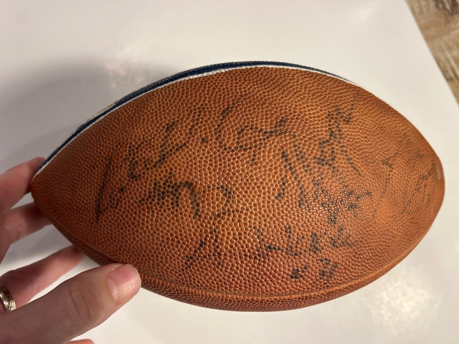 Jim Everett NFL Game Presentation Ball AUTOGRAPHED, Rams - 1989 NFC PLAYOFFS!