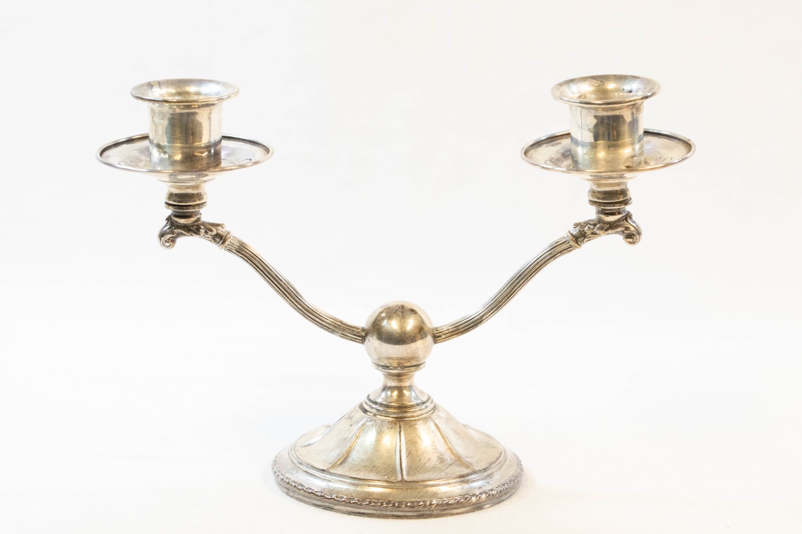Vintage Pair of STERLING SILVER Double Arm Candelabra by Webster Company (INJ))