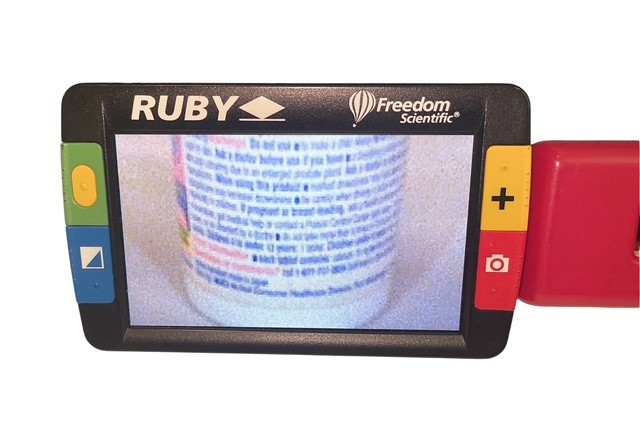 Freedom Scientific RUBY Handheld Video Magnifier Low Vision Aid Case Box READ