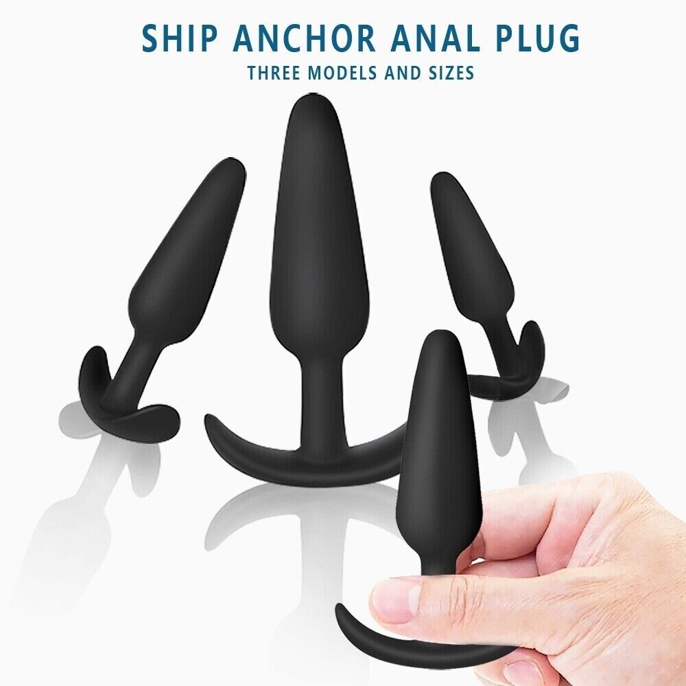 3PCS Silicone Anal Training Starter Kits Beginner Anal Trainer Butt Plug Set US