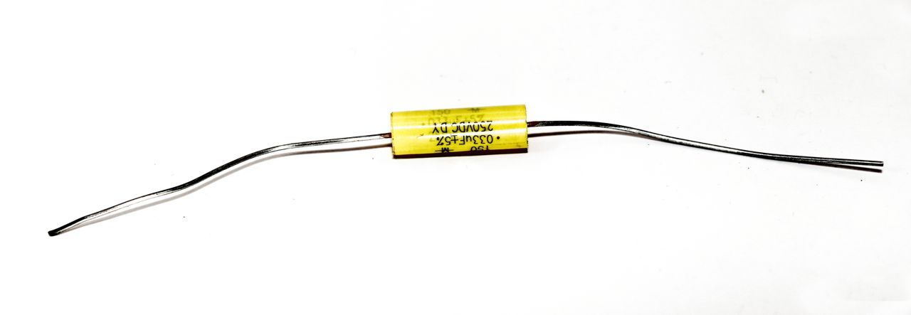 Mallory Mustard Capacitor .033uf 5% 250v Type 150 Axial Leaded Metallized Polyes