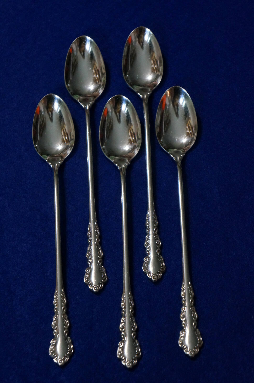 Oneida Shelley Heirloom Cube (5) Iced Tea Spoons