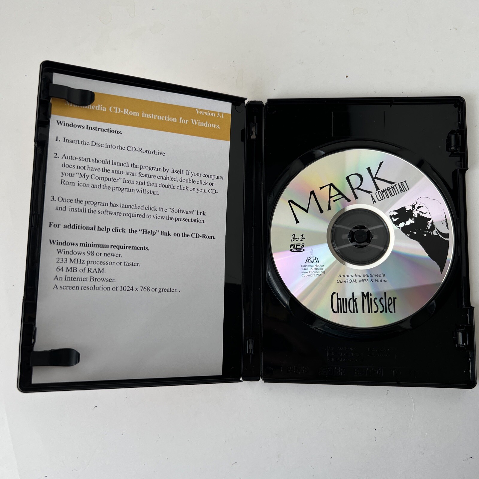 Book of Mark A Commentary By Chuck Missler 2.5 MP3 CD-ROM Bible PDF Notes MINT