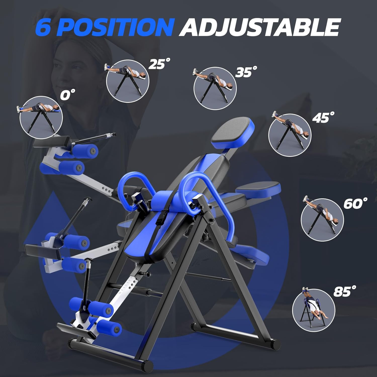 YOLEO Gravity Inversion Table for Back Pain Relief 2026 New Inversion Table W/Lu