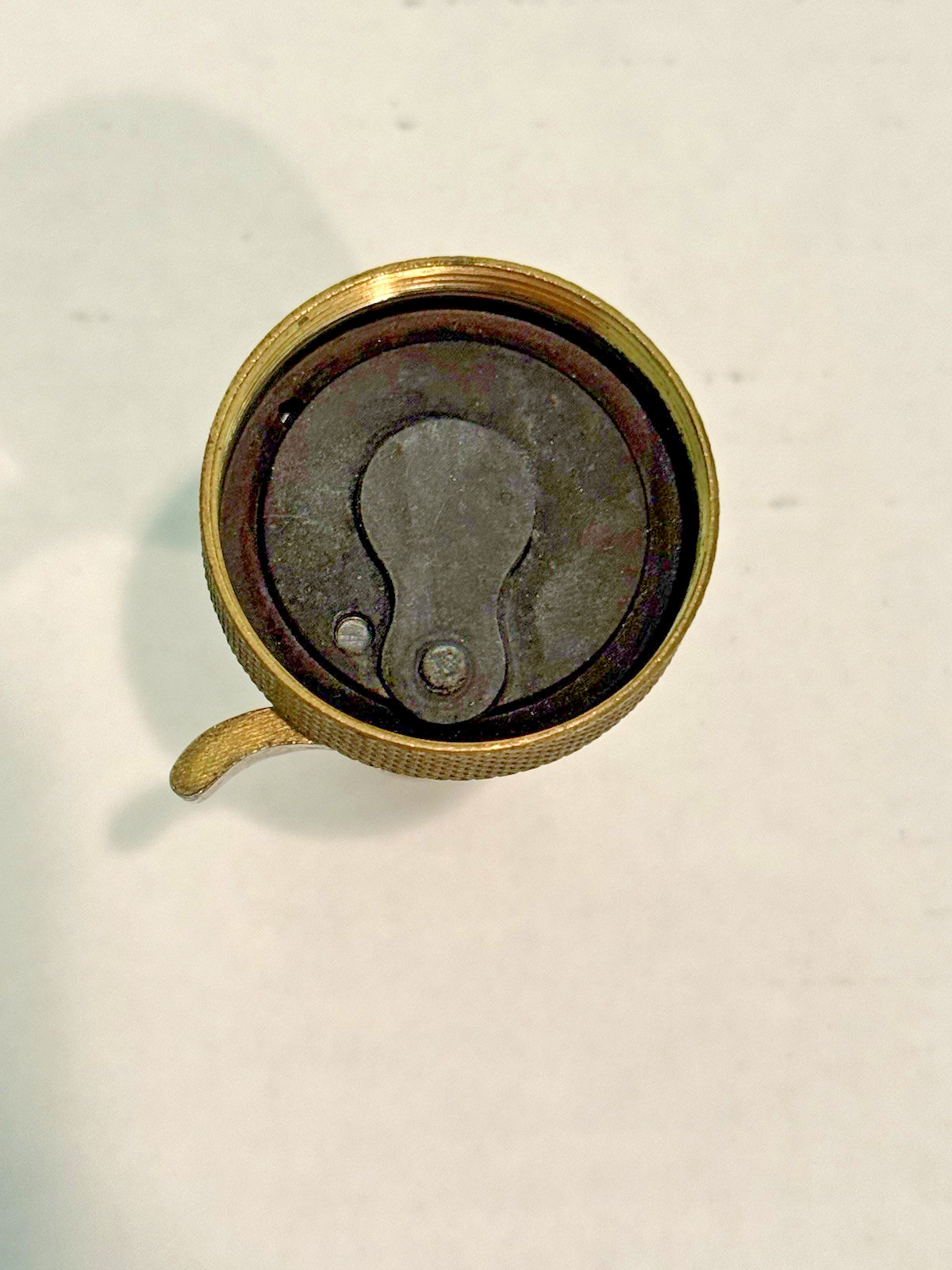 VINTAGE CVA BLACK POWDER FLASK DISPENSER FOR MUZZEL LOADER MADE IN ITALY