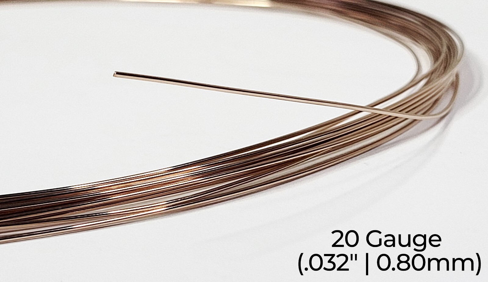 14/20 Rose Gold-Filled Wire | Round | Dead Soft | 10-30 Gauge | 1-10 ft | USA