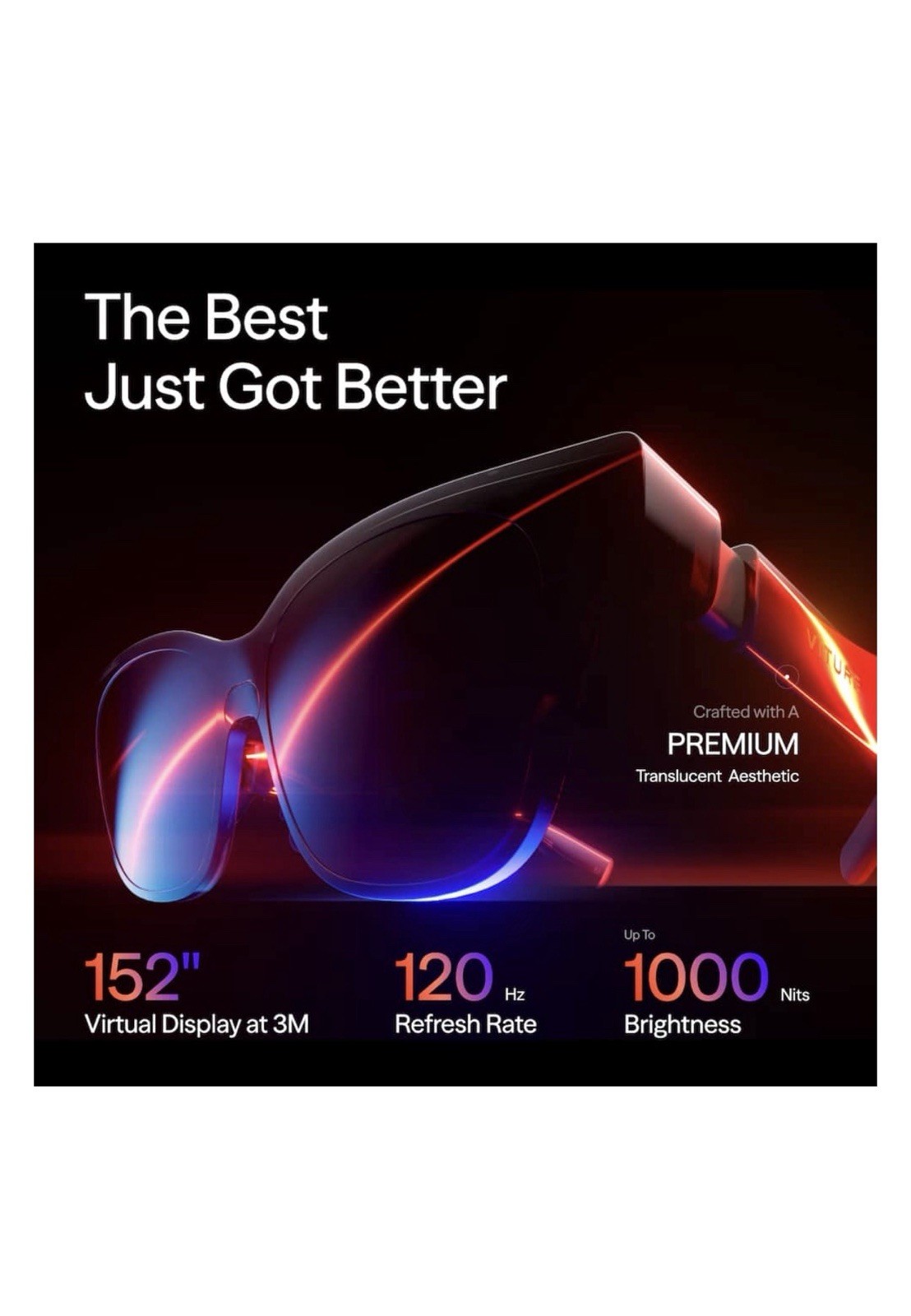 NEW VITURE Luma Pro XR Glasses - 152" 1200p Ultra Sharp - FREE SHIPPING