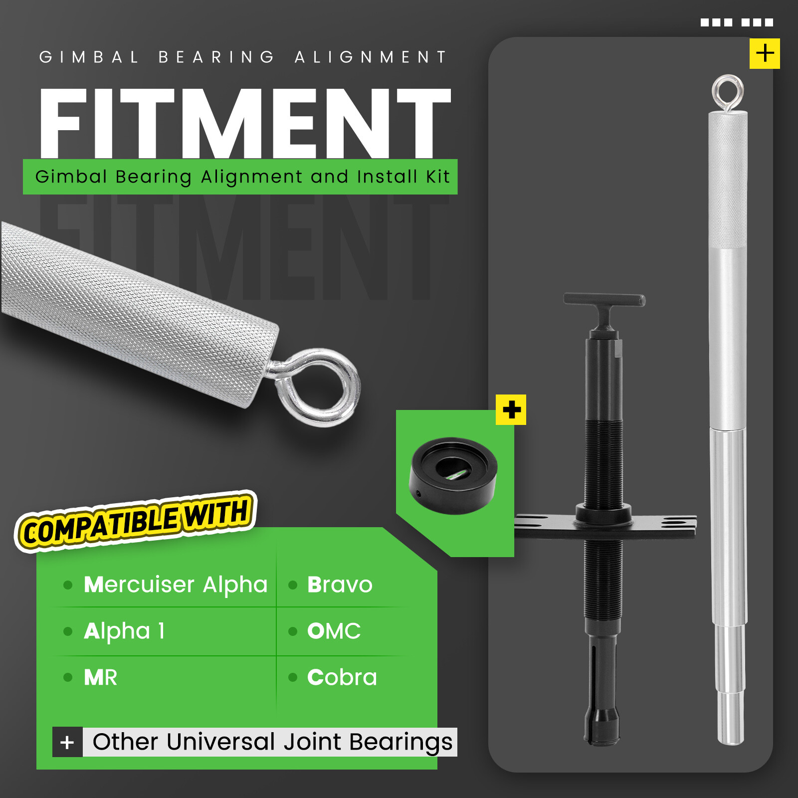 Bearing Puller Installer + Alignment Tool For Mercruiser Alpha Bravo MR OMC