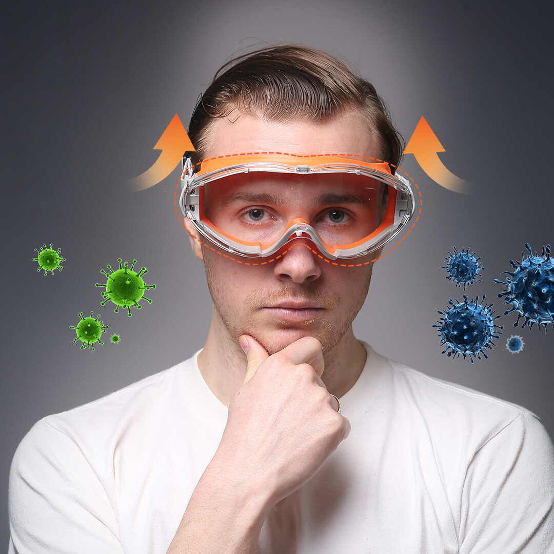 Safety Goggles Over Glasses Anti Fog Scratch Resistant Eye Protection Adjustable