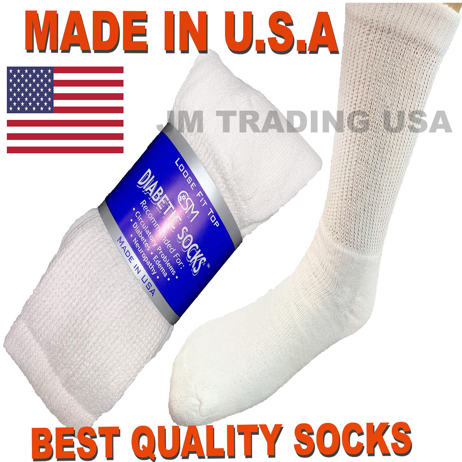 BEST QUALITY 3, 6, & 12 pairs Diabetic Socks Physician Approved MADE IN USA