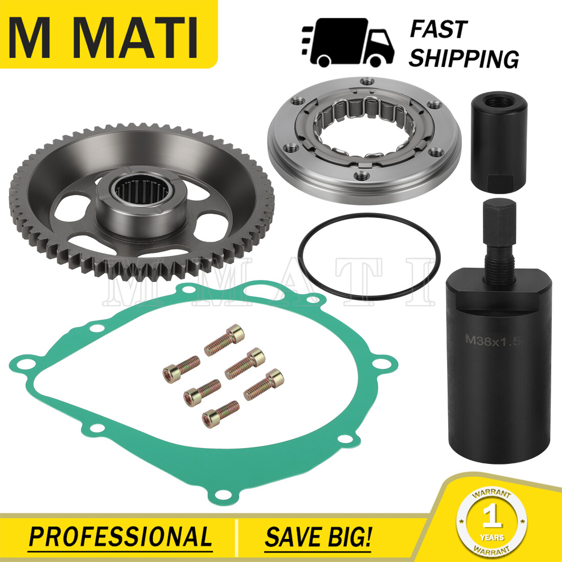 Starter Clutch Bearing Sprag & Idler Gear & Gasket Kit For Suzuki LTZ400 DRZ400