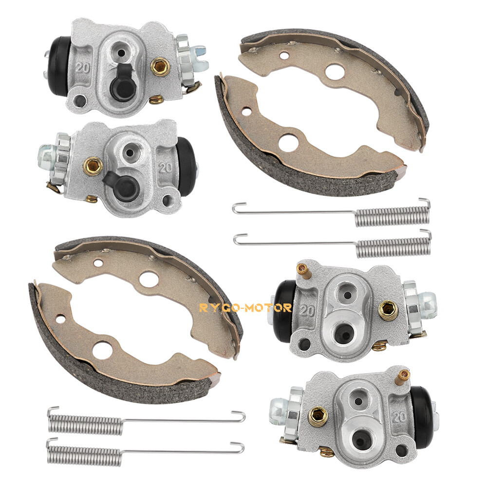 Front Brake Wheel Cylinders All 4 W/Shoes for Honda Rancher 350 TRX350 2000-2003