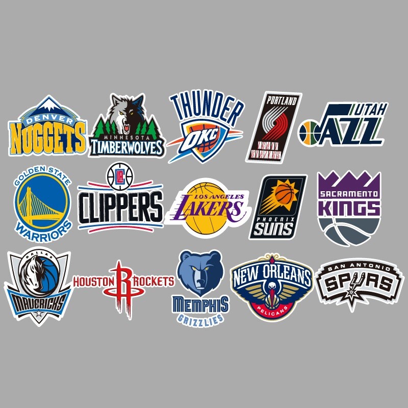 $6.99 for Complete 31 NBA Basketball Team Logo Decal Stickers for Luggage/Laptop