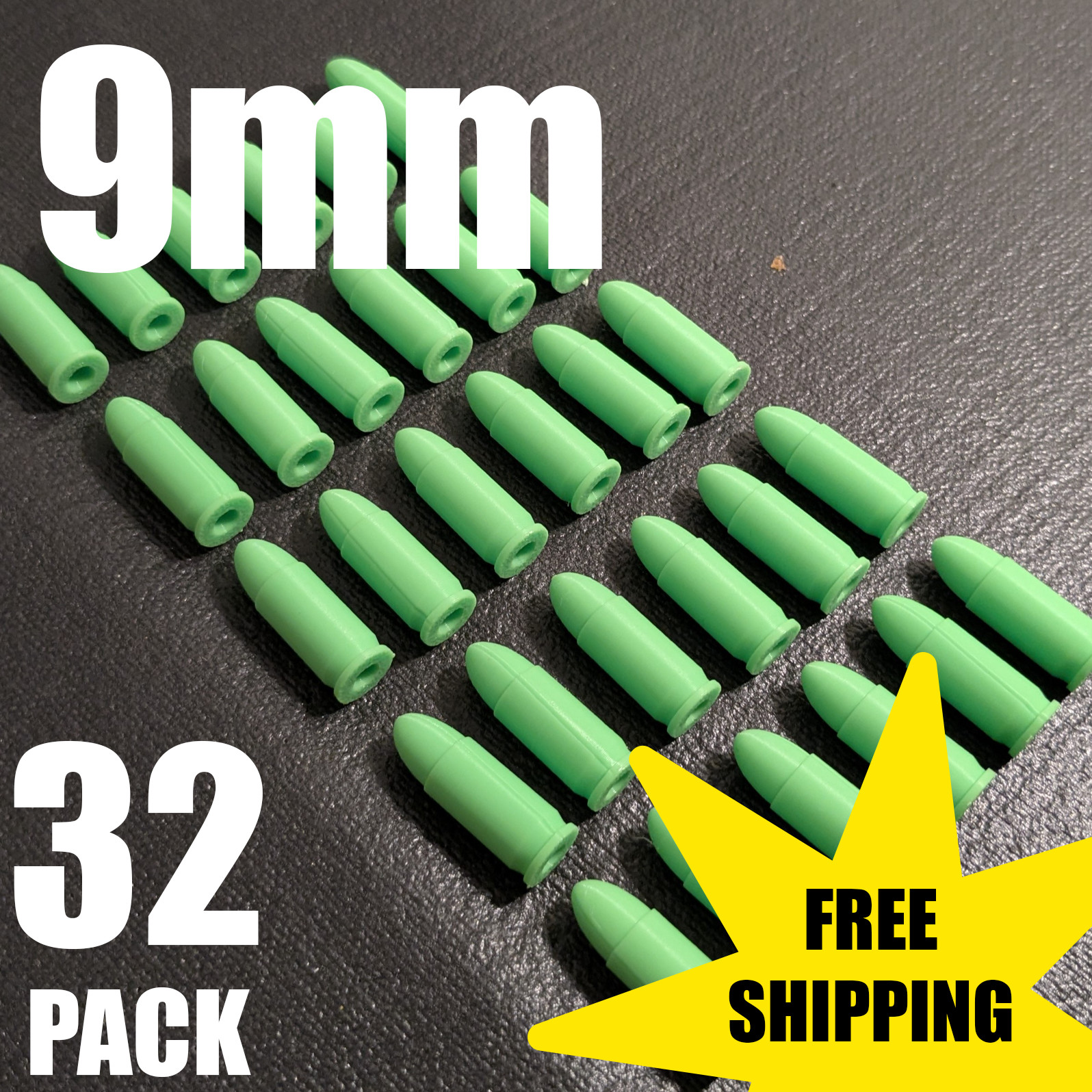 9mm Snap Caps (32pack) - Dry Fire Safety Training Dummy Rounds *USA