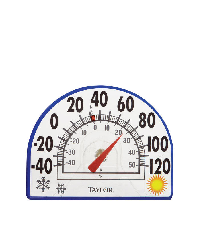 TAYLOR Seasons WINDOW CLING 7" Outdoor Thermometer No Tool Needed EASY #5323