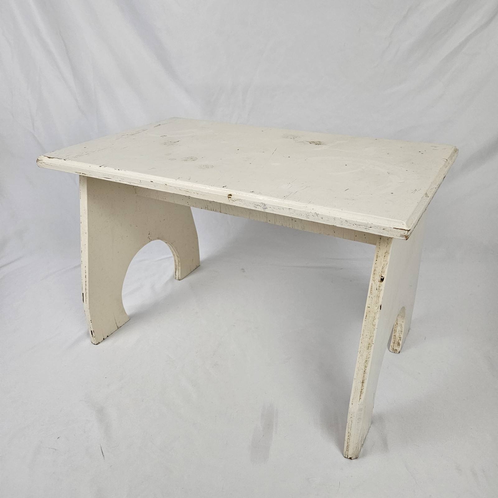 Farmhouse Milking Step Stool Footstool Plant Stand Primitive Painted Wood Vtg