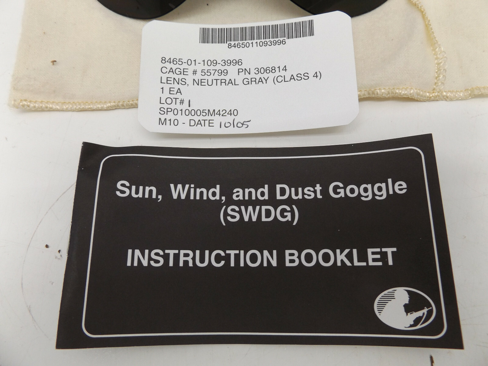 Gray Replacement Lens for Military Issued Sun, Wind, & Dust Ballistic Goggles