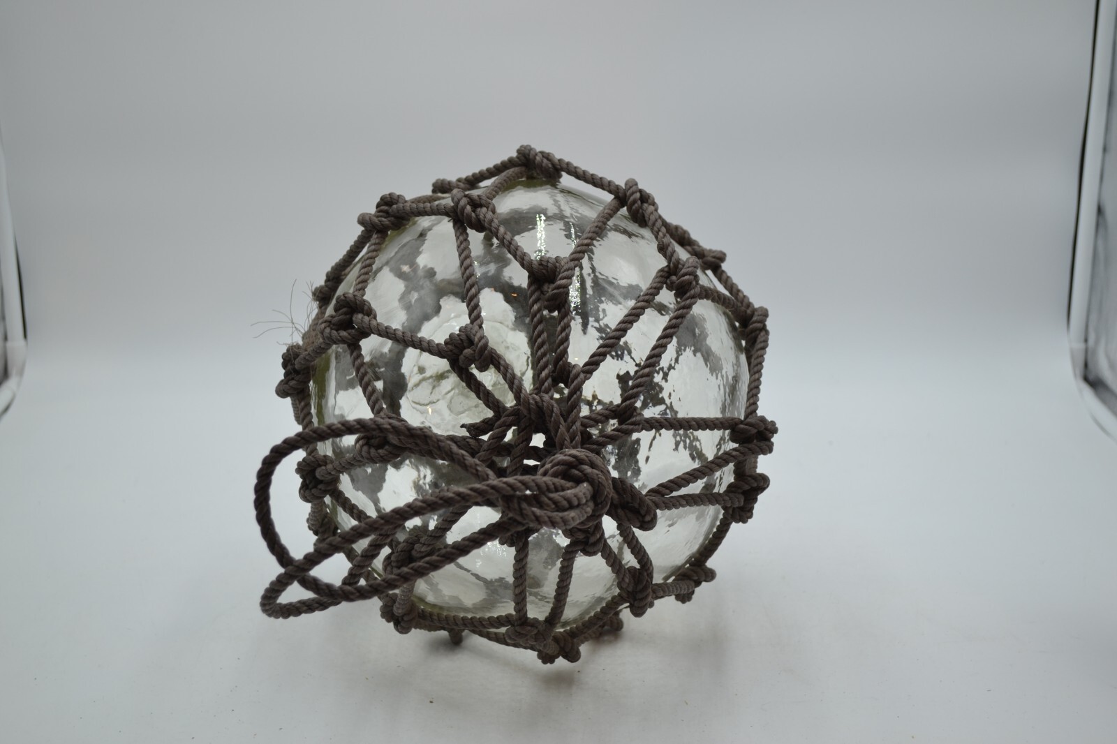 VINTAGE GLASS FISHING FLOAT IN CLEAR