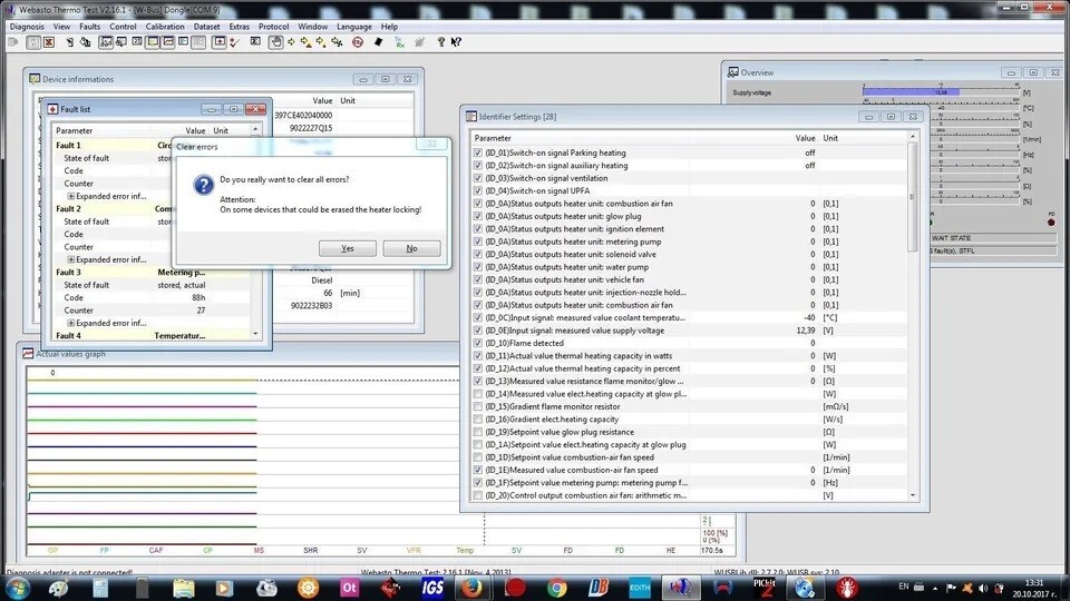 Eberspacher Webasto COMBINED DIAGNOSTICS Interface Cable Automotive Heaters