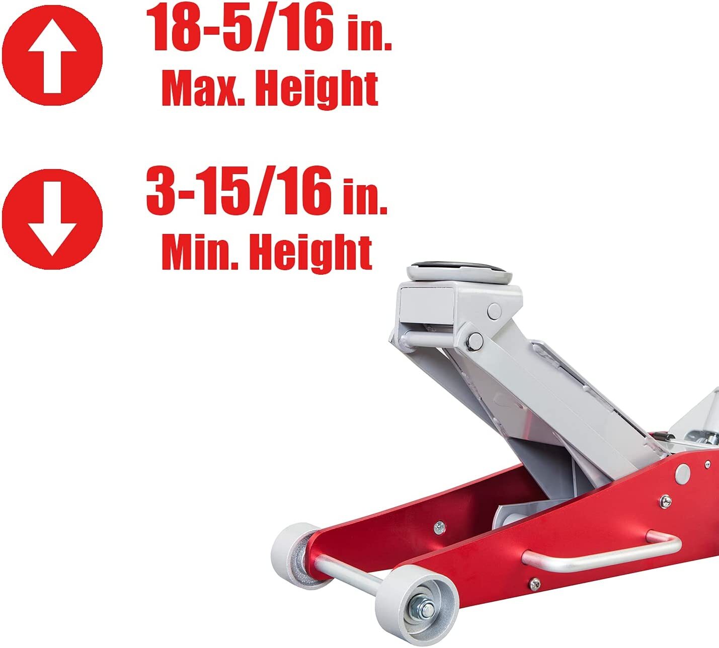 BIG RED 3 Ton Dual Piston Low Profile Aluminum and Steel Racing Floor Jack