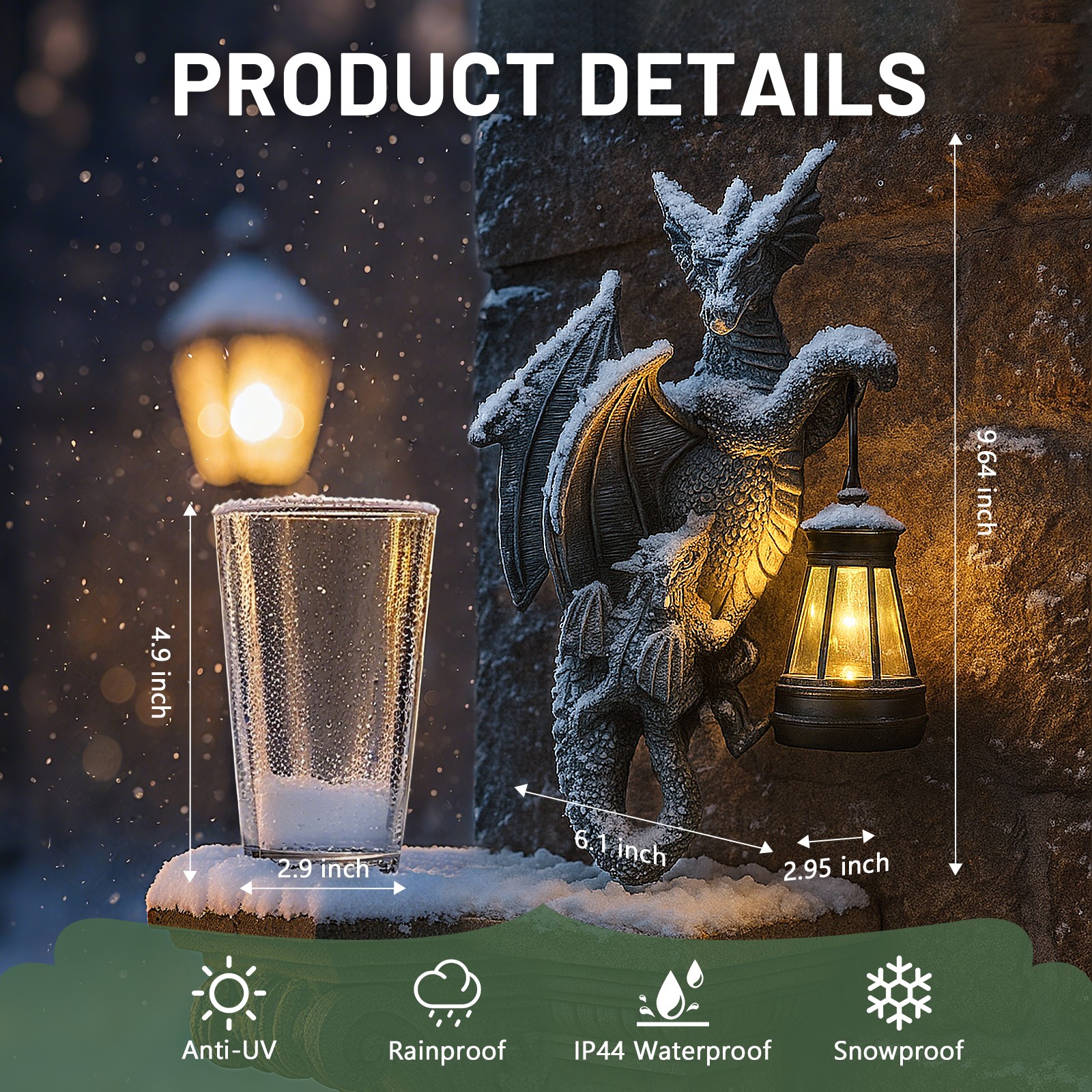 Stunning Solar Dragon Tree Statue - Outdoor Garden Decorative Light-Up Ornament