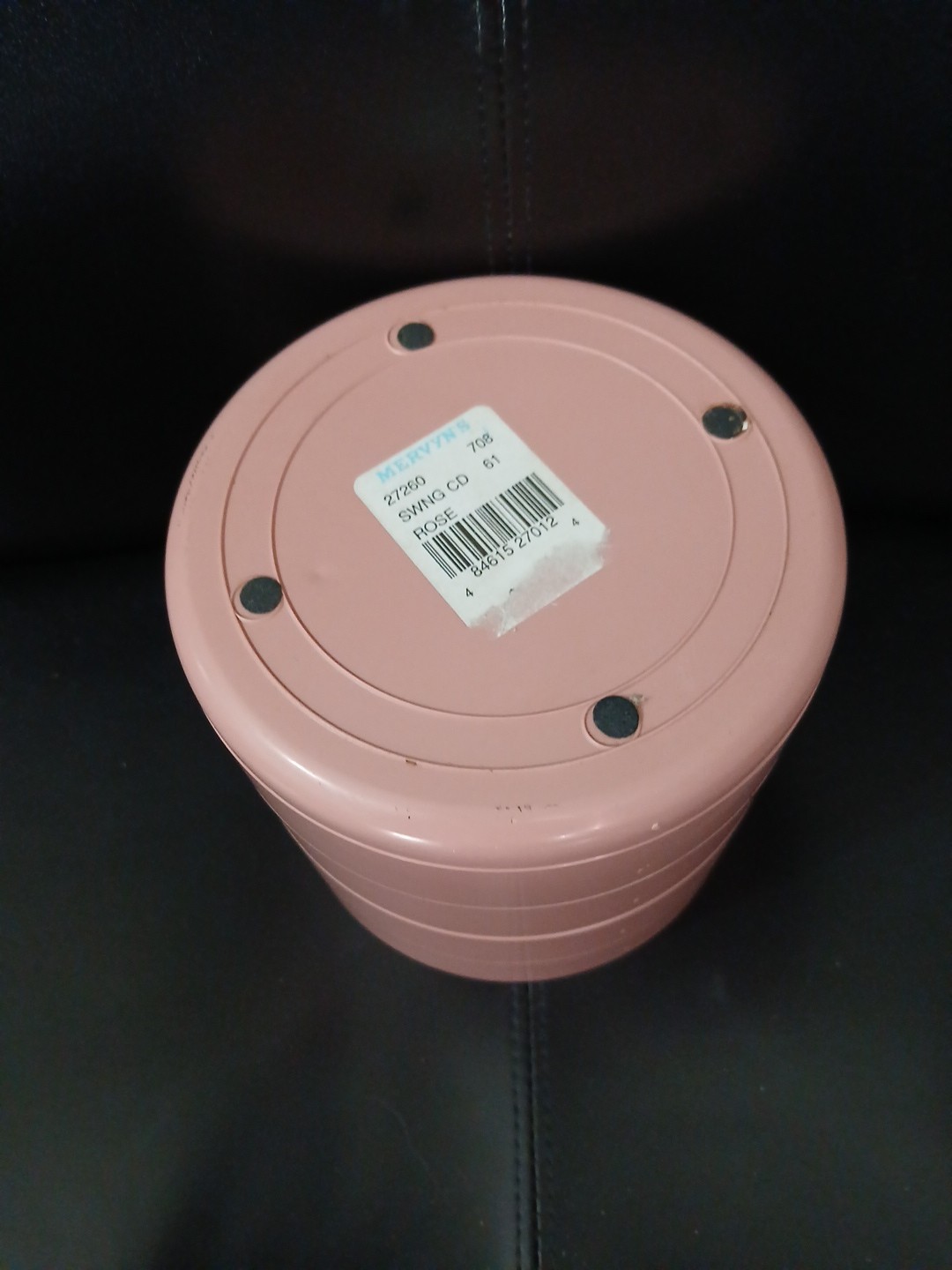 Vtg Circular Swivel Container Organizer AUTHENTIC Pink Rose Color