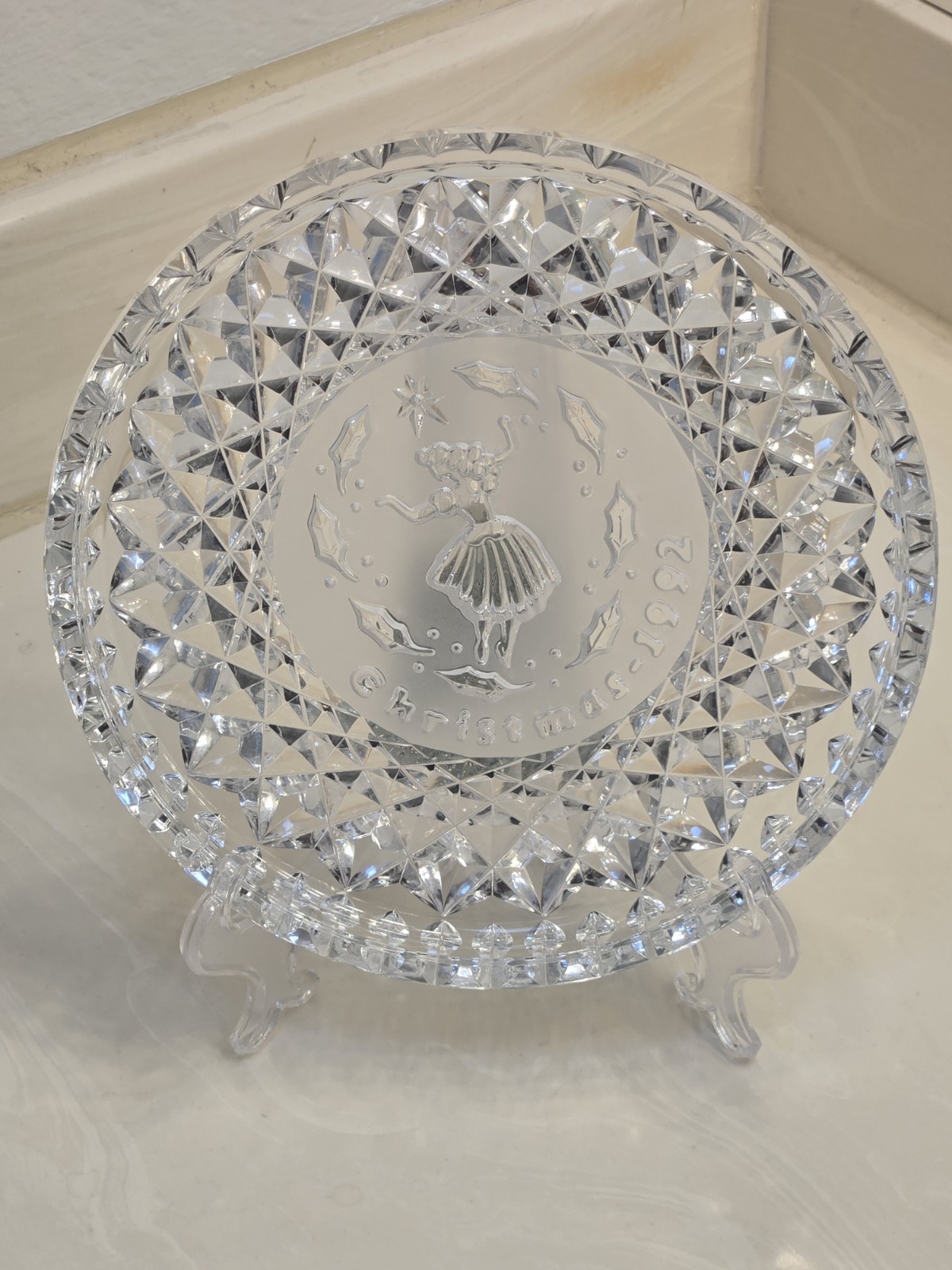 VTG Waterford Cut Crystal 12 Days Of Christmas 8" Diameter Christmas 1989 & 1992