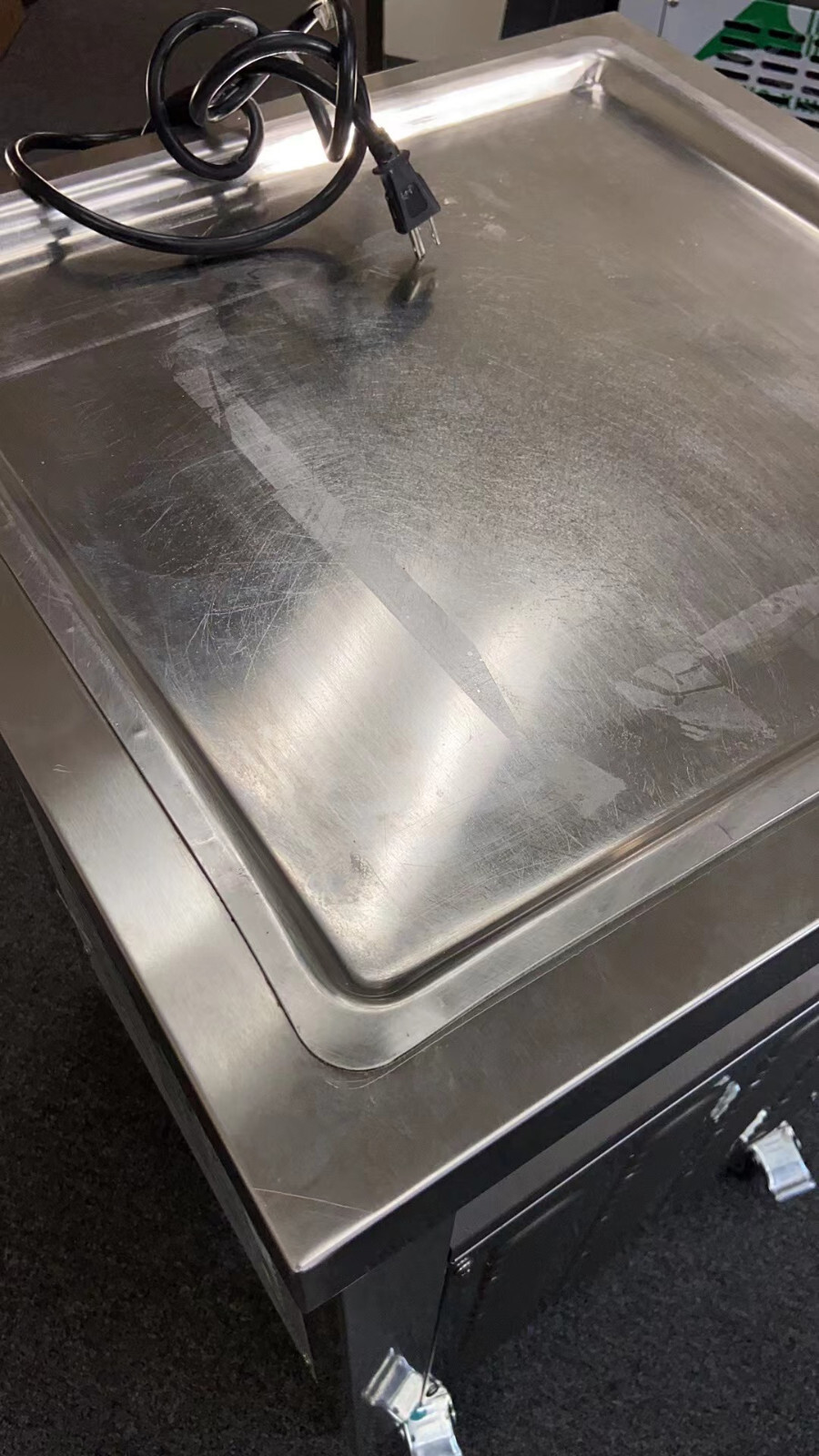 Kolice ETL Commercial 21"x21" square pan rolled ice cream machine,auto defrost