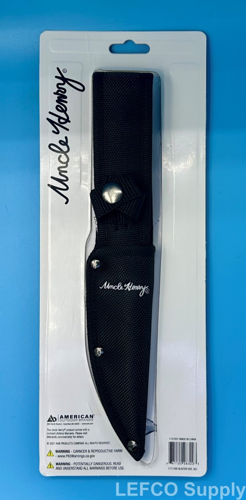 Uncle Henry Knife Set 2PC Combo Folding Knife and Bowie Fixed Blade with Sheath