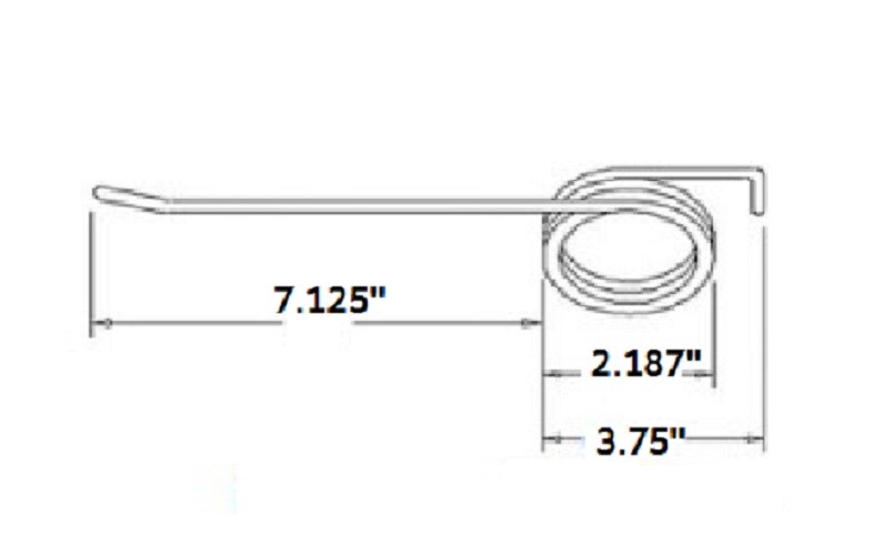 10 of Rake Teeth 7.125" Tine x 2.1875" Coil x 3.75" Hook w/ 0.244" Wire T17350