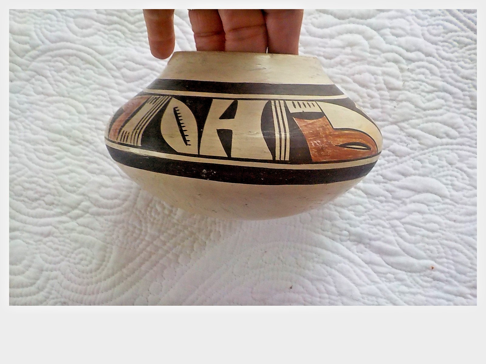 Nampeyo Of Hano painted by Nellie Nampeyo 1930s Hopi pottery bowl 6.75" x 4"
