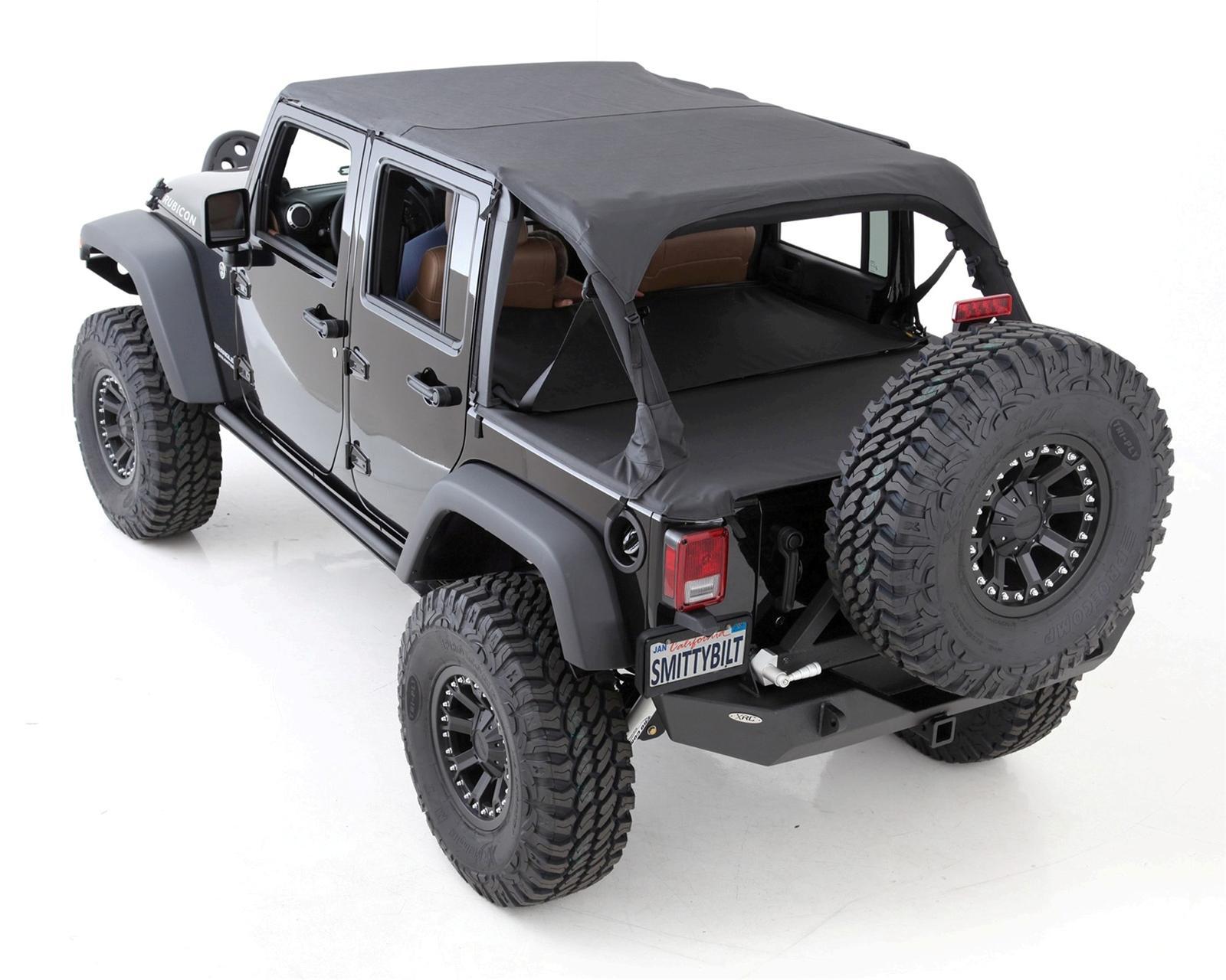 Smittybilt Extended Top Black Diamond For 2010-2018 Jeep Wrangler JK 4 Door