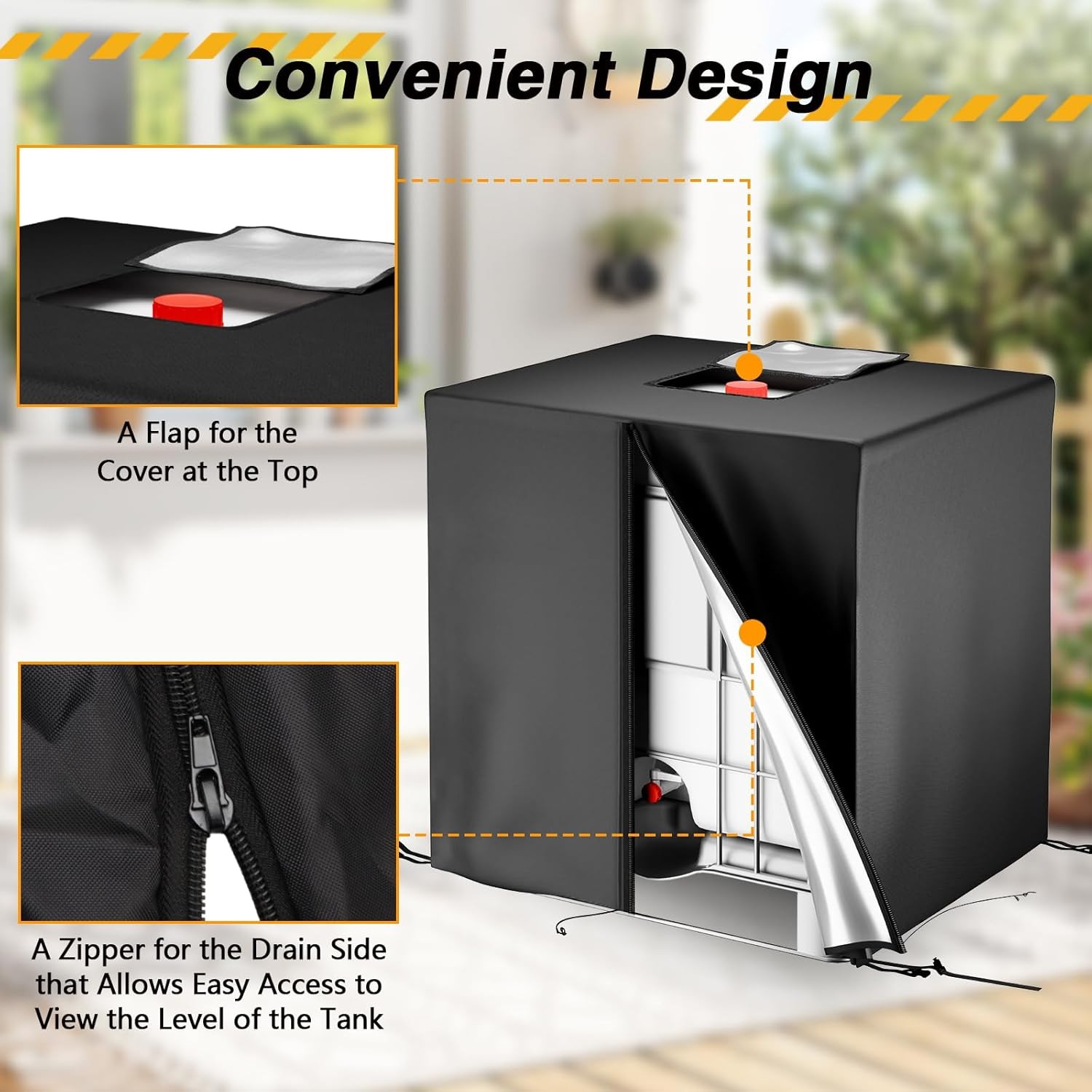 IBC Tote Waterproof Cover for 1000L Tank Container, UV Protective
