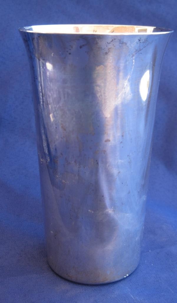 Sterling Silver Tumbler International 160 grams Monogram Dated 5.5 inches