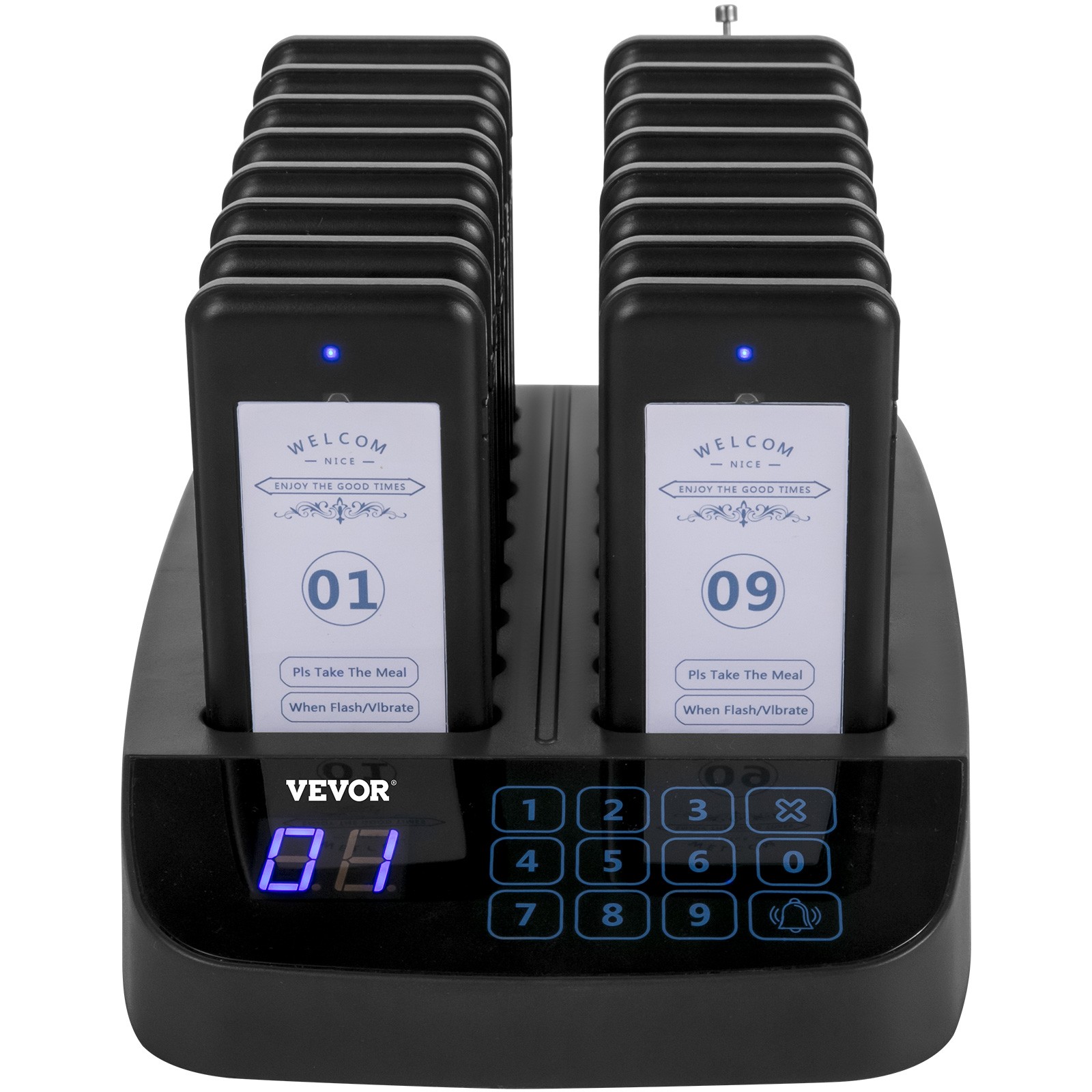 VEVOR Restaurant Pager Paging System 16 Coasters Wireless Pagers for Restaurants
