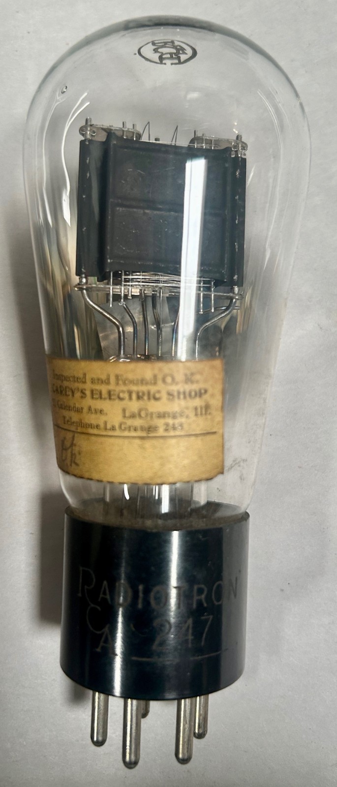 Vintage RCA Number 247 Ballon Globe Electronic Vacuum Tube (A5)