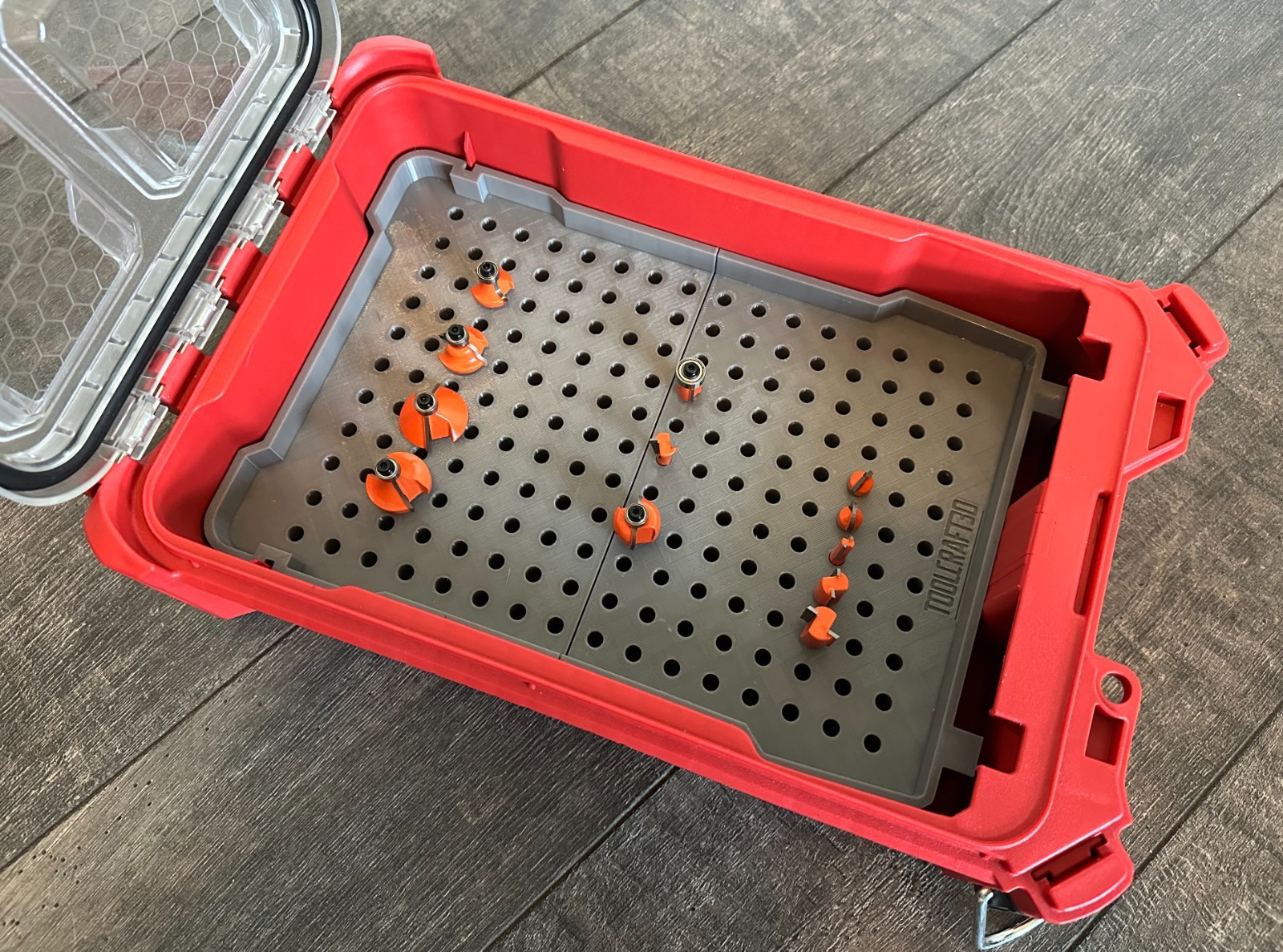 TOOLCRAFT3D Router Bit Organizer Insert for Milwaukee Packout (Insert Only)