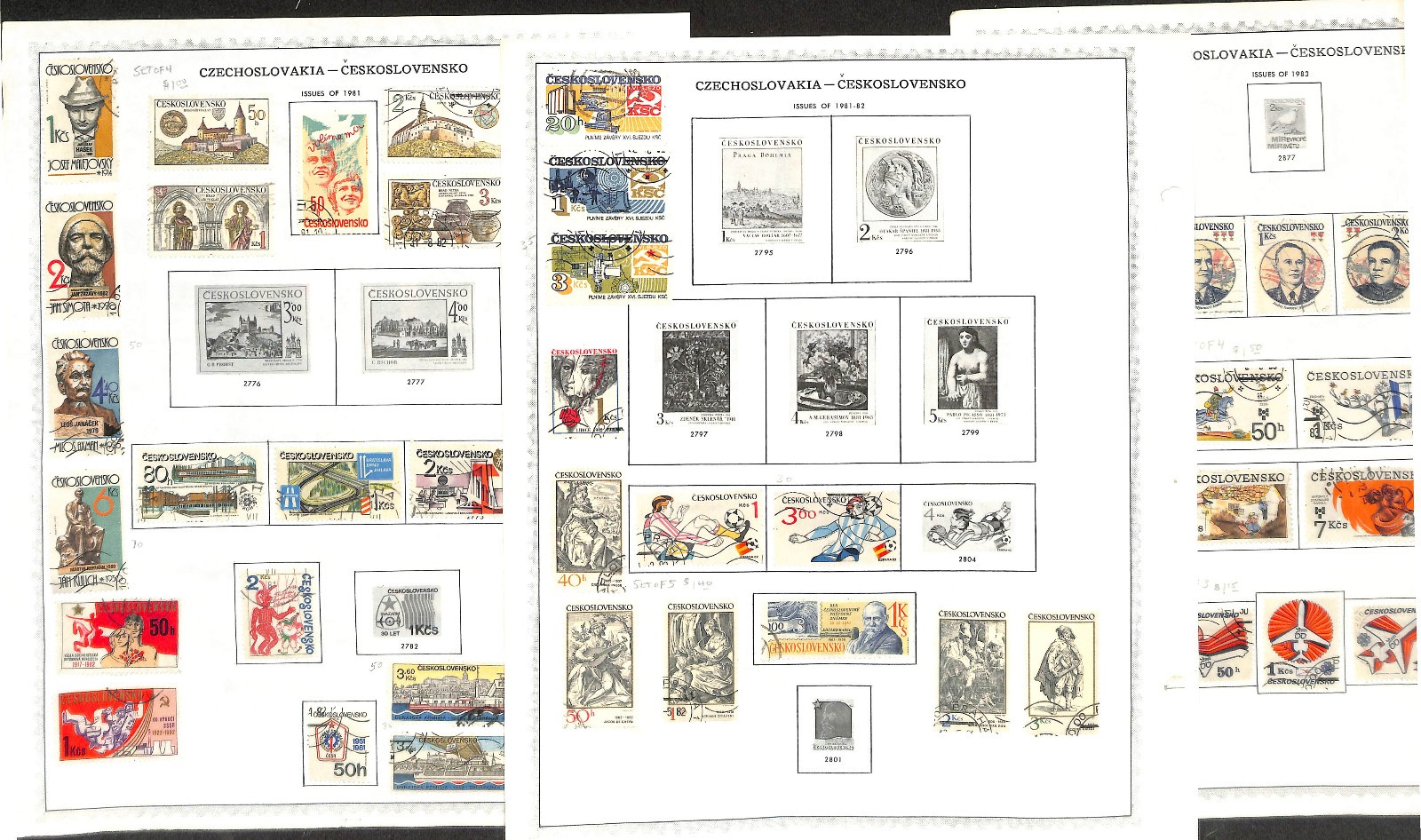 Czechoslovakia Stamp Collection on 50 Minkus Pages, 1918-1969, 1976-1991 (BN)
