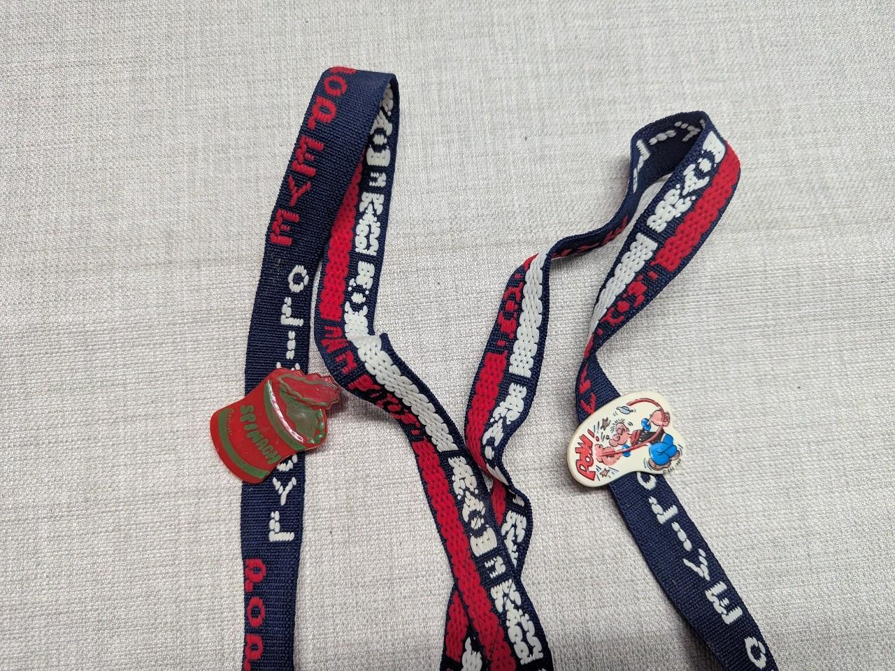 NOS vintage SUSPENDERS kids/teens POPEYE olive oil KING FEATURES SYNDICATE