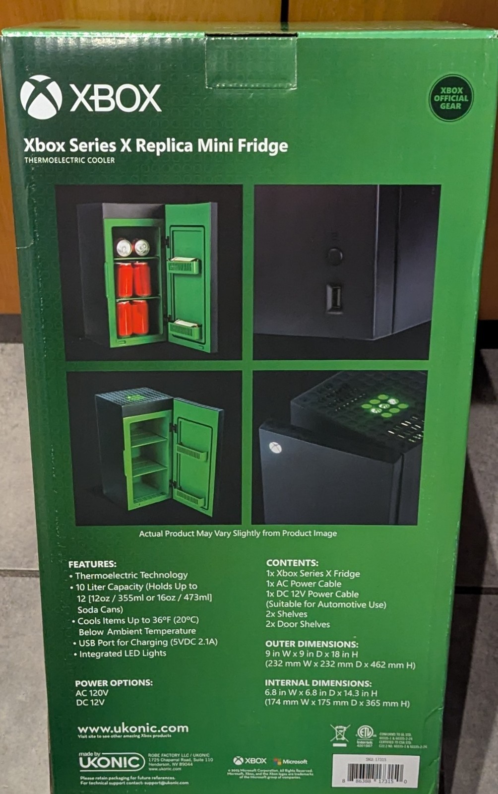Ukonic Xbox Series X Replica Mini Fridge