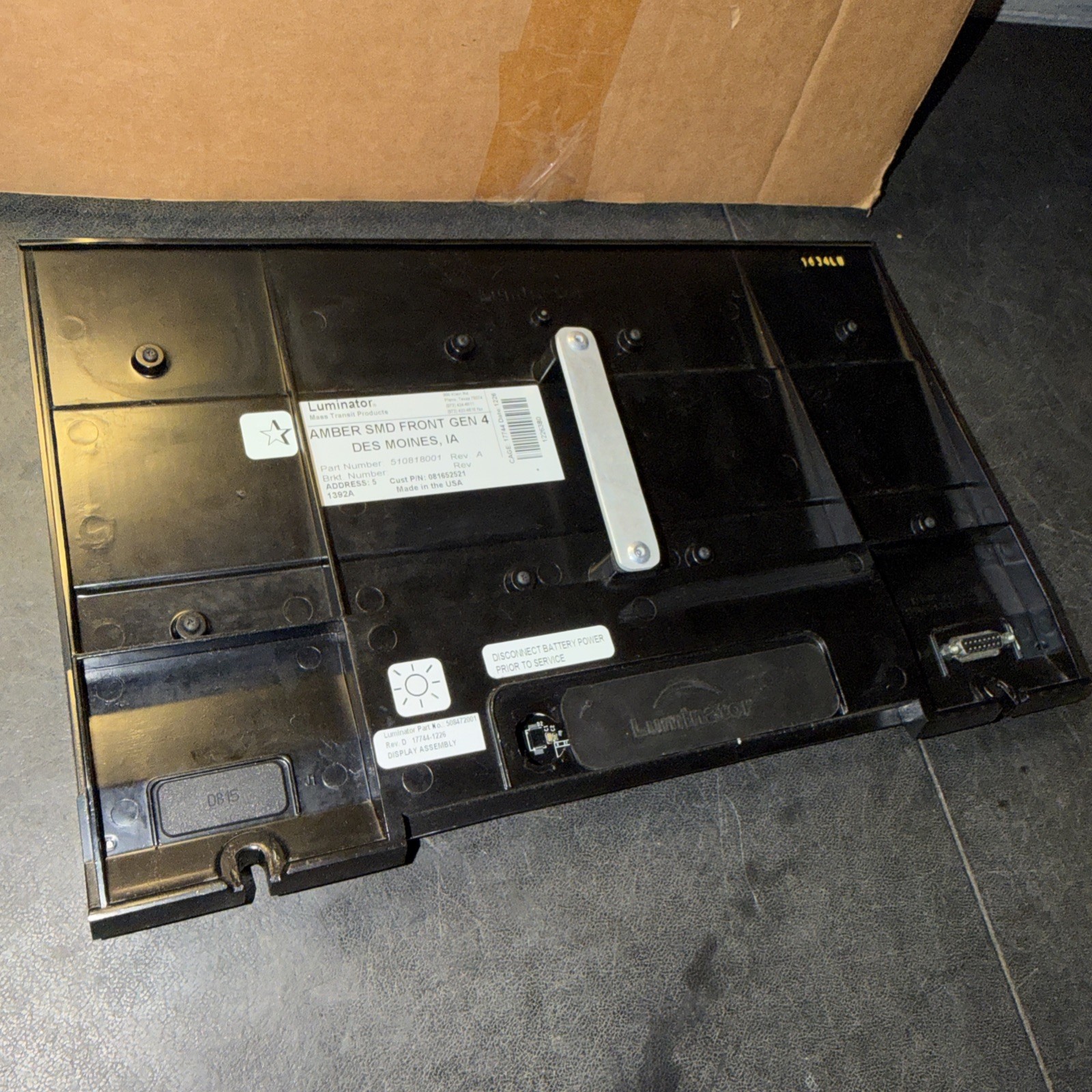 LUMINATOR 16x40 SMD FRONT HORIZON DISPLAY 510818001 LED AMBER TRANSIT BUS SIGN