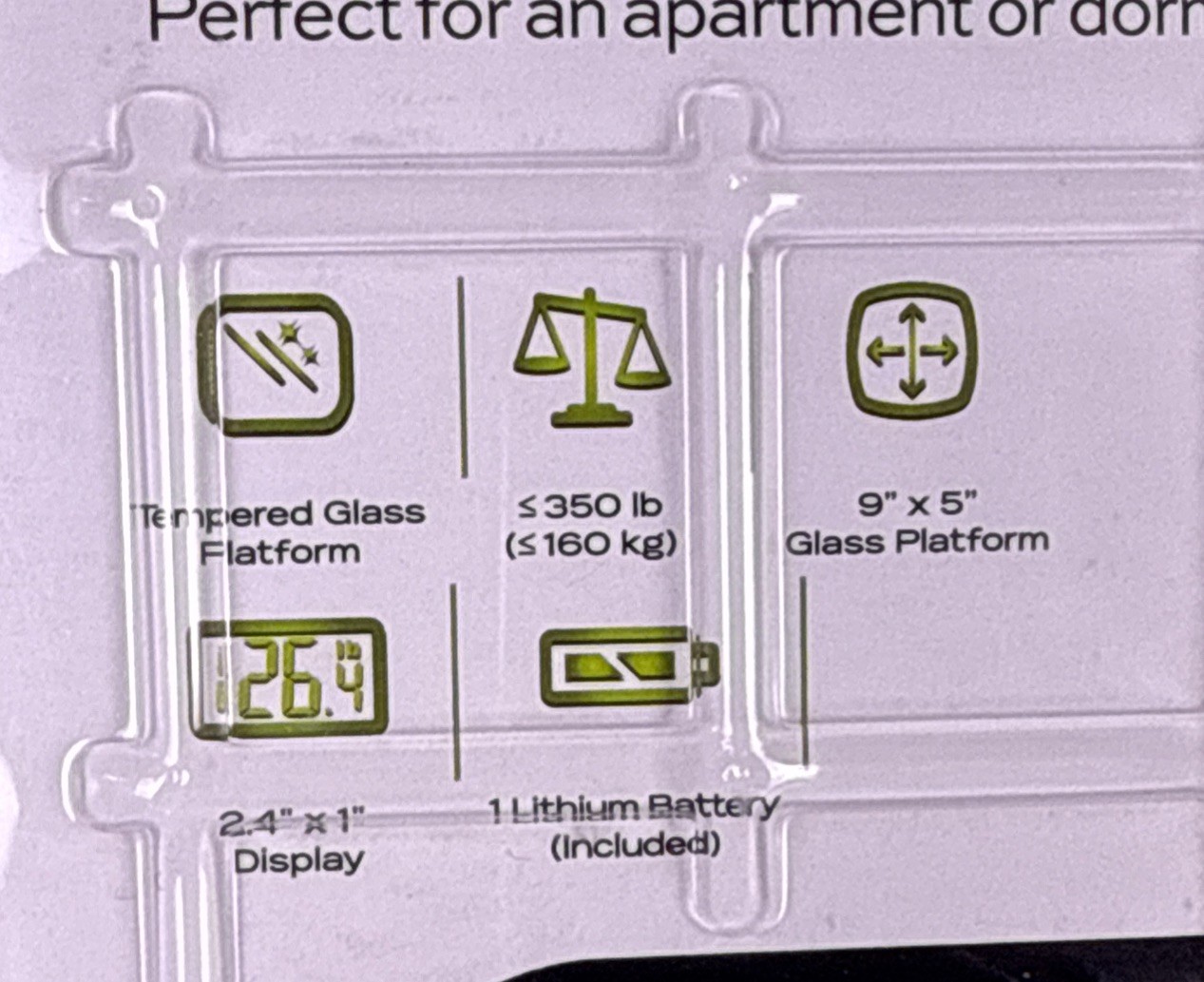Taylor Glass Digital Mini Scale (9” x 5”) Telescopic Display Model 7086B NEW