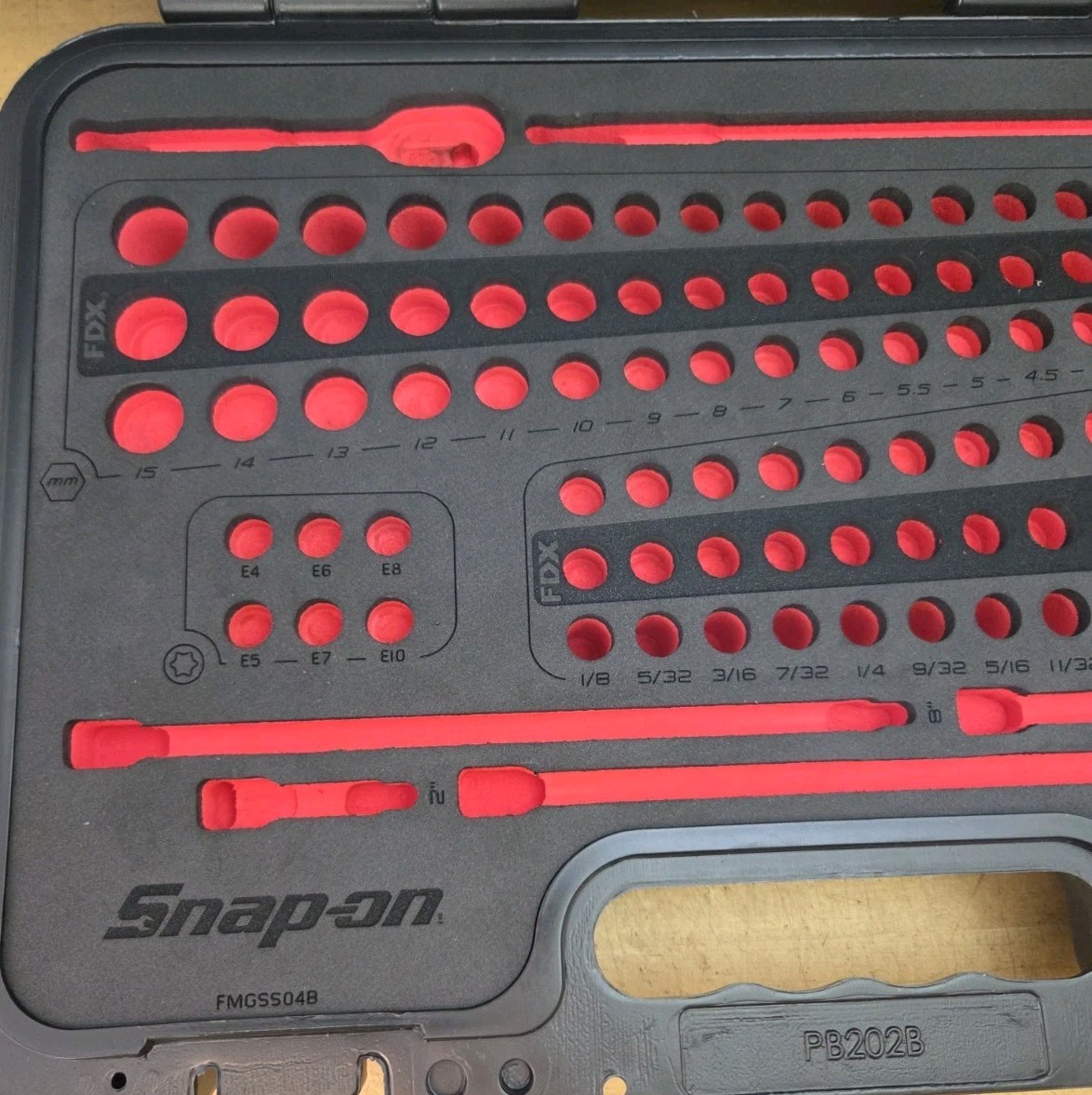 New Snap On Case W/ Foam For 1100TMPBFR - 1/4" Drive General Service SET PB202B